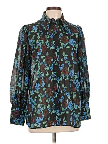 Ganni Long Sleeve Blouse (view 1)