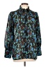 Ganni Floral Teal Long Sleeve Blouse Size L (estimated) - photo 1
