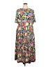 Talbots 100% Polyester Print Pink Casual Dress Size 18 - photo 1