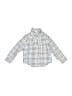 Lands' End Checkered-gingham Blue Long Sleeve Button-Down Shirt Size 3T - photo 1