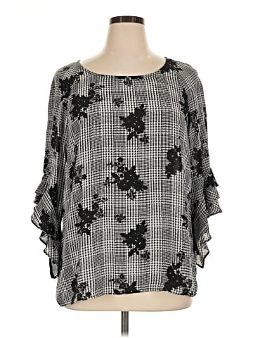 Roz & Ali 3/4 Sleeve Blouse (view 1)