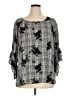 Roz & Ali 100% Polyester Black 3/4 Sleeve Blouse Size XL - photo 1
