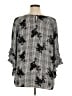 Roz & Ali 100% Polyester Black 3/4 Sleeve Blouse Size XL - photo 2