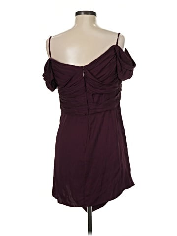 Self-Portrait Iris Stretch Viscose Crepe Mini Dress (view 2)