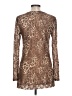 ONLY HEARTS 100% Nylon Brown Long Sleeve Top Size L - photo 2