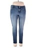 Inc Denim Solid Blue Jeans Size 20 - photo 1