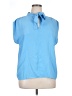 Ann Taylor LOFT 100% Polyester Blue Short Sleeve Blouse Size XL - photo 1