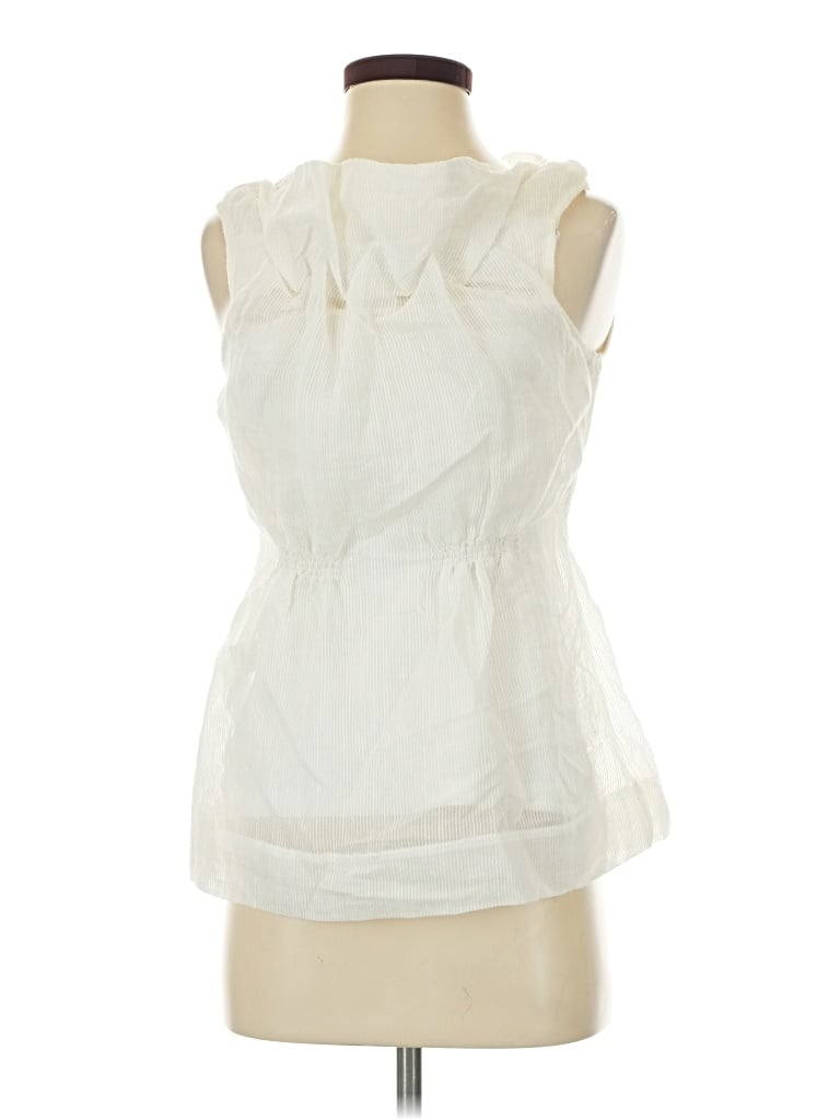 Pre-owned Bcbgmaxazria Sleeveless Blouse In Ivory