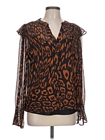 DKNY Long Sleeve Blouse (view 1)