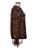 DKNY 100% Polyester Animal Print Brown Long Sleeve Blouse Size L - photo 4