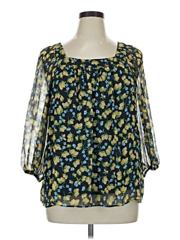 LC Lauren Conrad 3/4 Sleeve Blouse (view 1)