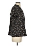 Monday Fun Floral Black Short Sleeve Blouse Size S - photo 4