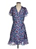 Gibson 100% Polyester Print Blue Cocktail Dress Size XS - photo 1