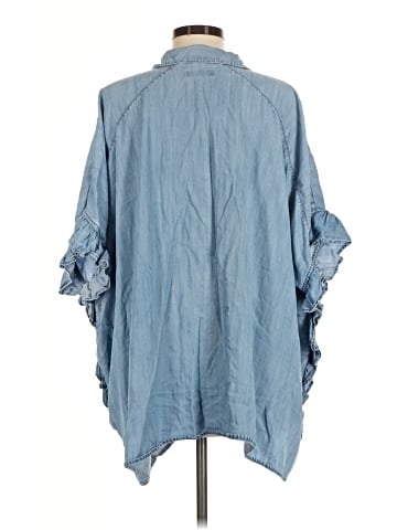 Zara 3/4 Sleeve Button-Down Shirt (view 2)