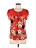 Daniel Rainn Red Short Sleeve Blouse Size M - photo 1