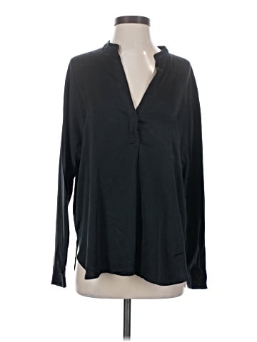 Vince. Long Sleeve Silk Top (view 1)