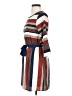 Everly 100% Polyester Stripes Brown Casual Dress Size S - photo 5