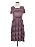 Roxy Stripes Burgundy Casual Dress Size S - photo 1