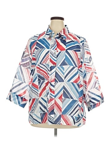 Alfred Dunner 3/4 Sleeve Button-Down Shirt (view 1)