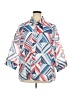 Alfred Dunner Print Blue 3/4 Sleeve Button-Down Shirt Size 18 - photo 1