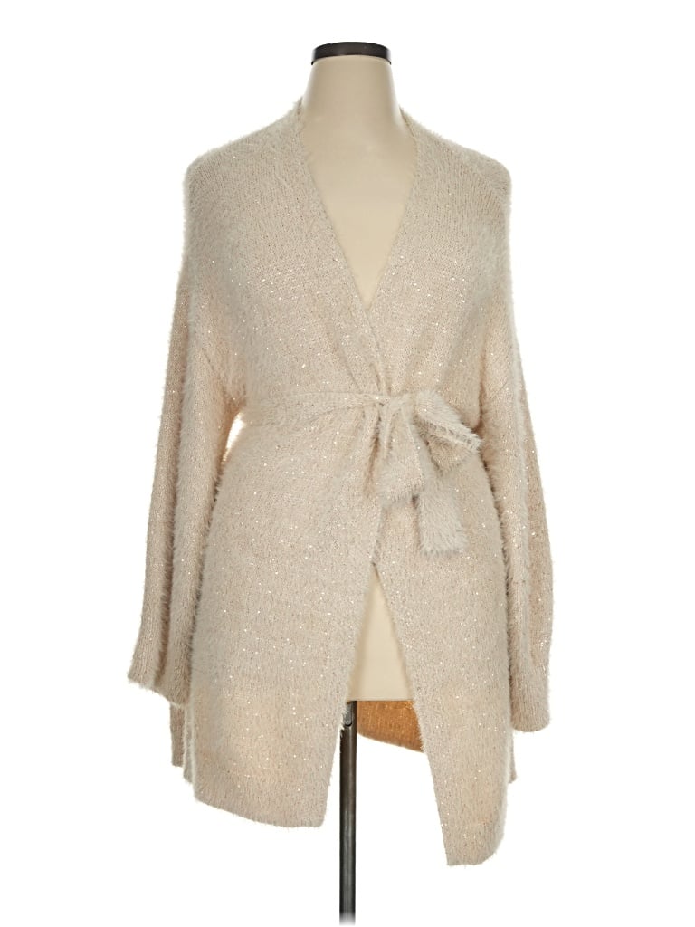 Pre-owned Express Cardigan Sweater In Tan