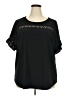89th & Madison Black Short Sleeve Blouse Size 2X - photo 1