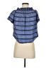 J.Crew Collection 100% Silk Blue Short Sleeve Silk Top Size 0 - photo 2