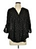 Torrid 100% Polyester Stars Black 3/4 Sleeve Blouse Size Lg Plus (0) - photo 1