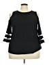Unbranded 100% Polyester Black 3/4 Sleeve Top Size 2X - photo 1