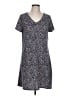 Nine West Print Blue Casual Dress Size L - photo 1