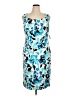 Kasper Print Blue Cocktail Dress Size 14 - photo 1