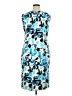 Kasper Print Blue Cocktail Dress Size 14 - photo 2