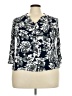 Monday Fun 100% Rayon Green 3/4 Sleeve Blouse Size 2X - photo 1