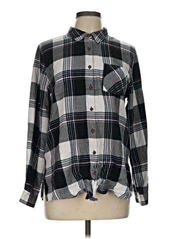 Pink Rose Long Sleeve Button-Down Shirt (view 1)