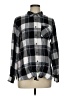 Pink Rose Plaid Gray Long Sleeve Button-Down Shirt Size L - photo 1