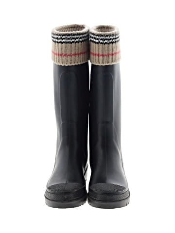 Burberry Top Nova Check Rain Boots  (view 2)