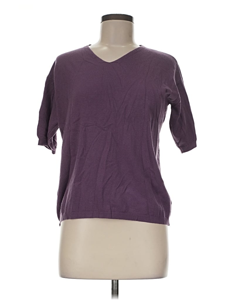 Pre-owned Unbranded Cashmere Cardigan Sweater In Purple