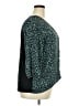 West Kei 100% Polyester Animal Print Teal 3/4 Sleeve Blouse Size XXL - photo 4