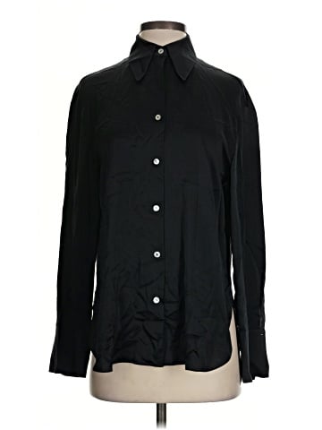 Vince. Long Sleeve Silk Top (view 1)