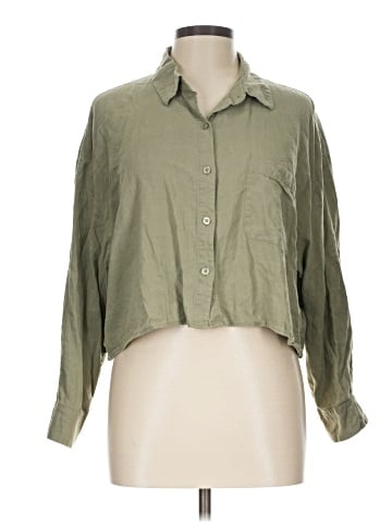 DKNY Jeans 3/4 Sleeve Button-Down Shirt (view 1)
