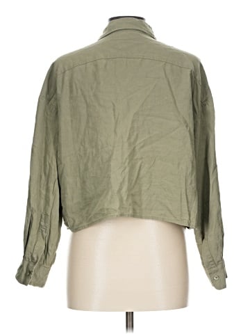 DKNY Jeans 3/4 Sleeve Button-Down Shirt (view 2)