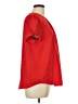 Fashion 100% Polyester Red Short Sleeve Blouse Size L - photo 4