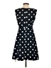Connected Apparel Polka Dots Black Casual Dress Size 4 Petite - photo 2