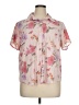 Unbranded Floral Pink Short Sleeve Blouse Size XL (estimated) - photo 1
