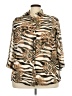 Alfred Dunner 100% Polyester Animal Print Brown 3/4 Sleeve Blouse Size 18 - photo 1