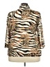 Alfred Dunner 100% Polyester Animal Print Brown 3/4 Sleeve Blouse Size 18 - photo 2