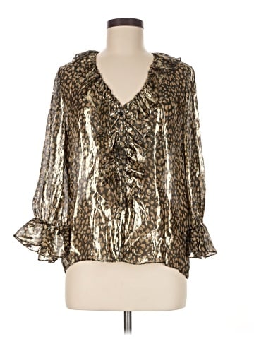 Alice + Olivia 3/4 Sleeve Silk Top (view 1)