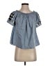Ulla Johnson 100% Cotton Blue Short Sleeve Blouse Size 4 - photo 1
