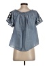 Ulla Johnson 100% Cotton Blue Short Sleeve Blouse Size 4 - photo 2