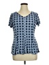 Roz & Ali Blue Short Sleeve Blouse Size XL Petite - photo 1